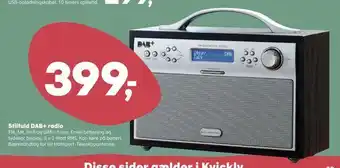 Kvickly Stilfuld dab+ radio tilbud