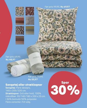 Kvickly Sengetøj eller stræklagner tilbud