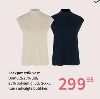 Kvickly Jackpot strik vest tilbud