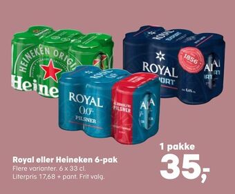 Kvickly Royal eller heineken tilbud