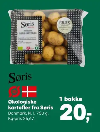 Kvickly Økologiske kartofler fra søris tilbud