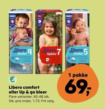 Kvickly Libero comfort eller up & go bleer tilbud