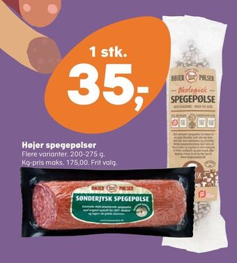 Kvickly Højer spegepølser tilbud