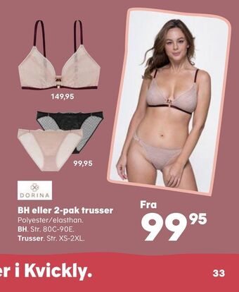 Kvickly Bh eller 2-pak trusser tilbud