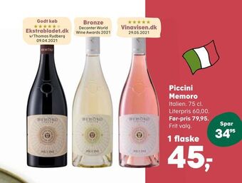 Kvickly Piccini memoro tilbud