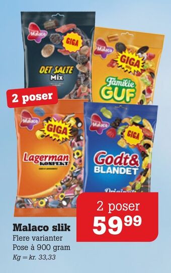 Poetzsch Padborg Malaco slik tilbud