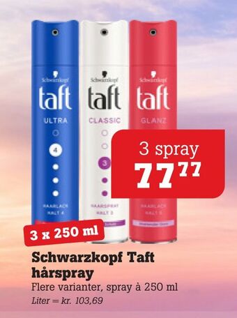Schwarzkopf taft hårspray