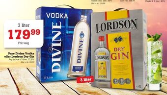 Poetzsch Padborg Pure divine vodka eller lordson dry gin tilbud