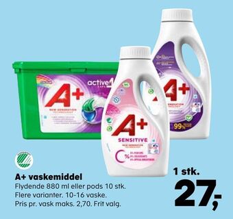 SuperBrugsen A+ vaskemiddel tilbud