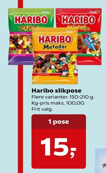 SuperBrugsen Haribo slikpose tilbud