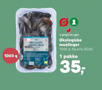SuperBrugsen Økologiske muslinger tilbud
