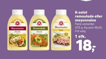 SuperBrugsen K-salat remoulade eller mayonnaise tilbud