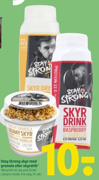 Coop 365 Stay strong drikkeskyr hindbær vanilje tilbud