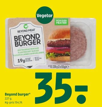 Beyond meat vegetarburger