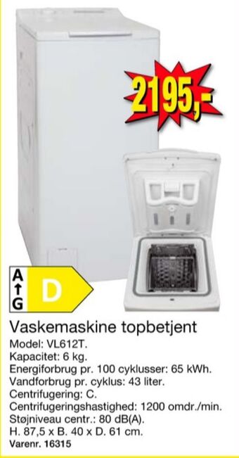 Harald Nyborg Wasco vaskemaskine tilbud