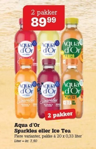 Poetzsch Padborg Aqua d'or sparkles el. ice tea tilbud