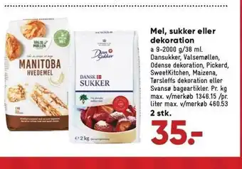 Bilka Mel, sukker el. dekoration tilbud