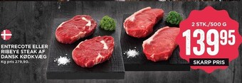 MENY Entrecote el. ribeye steak af dansk kødkvæg tilbud