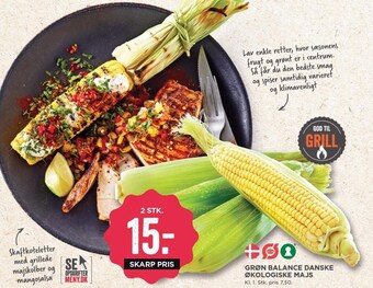 MENY Grøn balance danske økologiske majs tilbud