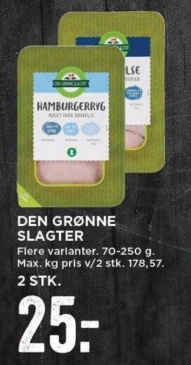 MENY Den grønne slagter tilbud