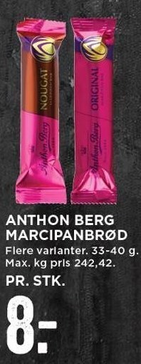 MENY Anthon berg marcipanbrød tilbud