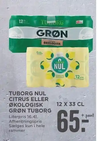 MENY Tuborg nul citrus el. øko grøn tuborg tilbud