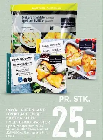MENY Royal greenland ovnklare fiskefileter el. fyldte rødspætter tilbud