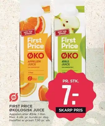 MENY First price øko juice tilbud