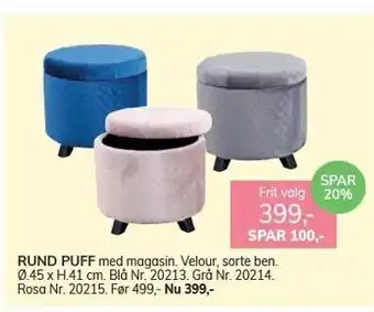 Daells Bolighus Rund puff tilbud