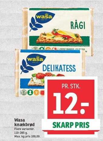 SPAR Wasa knækbrød tilbud