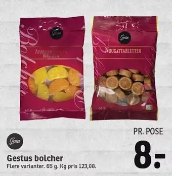 SPAR Gestus bolcher tilbud