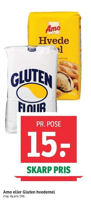 SPAR Amo el. gluten hvedemel tilbud