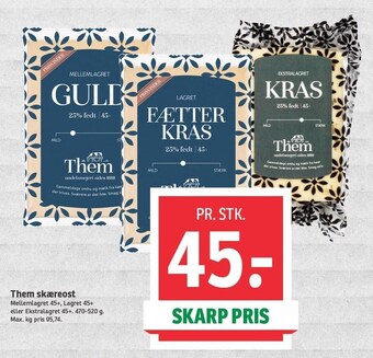 SPAR Them skæreost tilbud