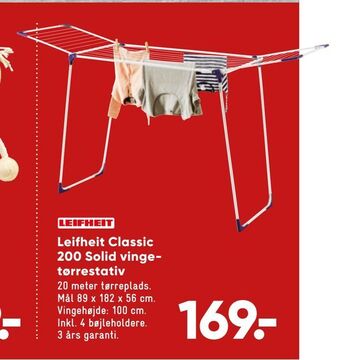 Leifheit classic 200 solid vinge - tørrestativ