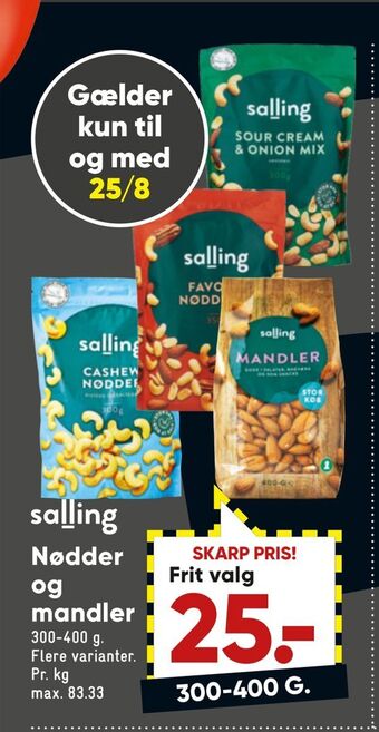 Bilka Nødder og mandler tilbud