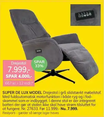 Daells Bolighus Super de lux model tilbud