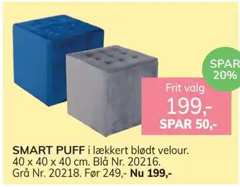 Daells Bolighus Smart puff tilbud