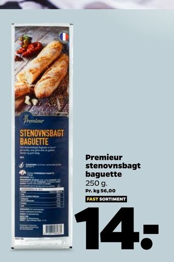 Netto Premieur stenovnsbagt baguette tilbud