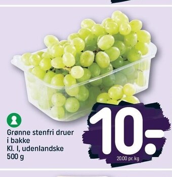REMA 1000 Grønne stenfri druer tilbud