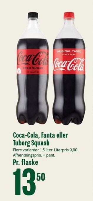 Min Købmand Coca-cola, fanta eller tuborg squash tilbud