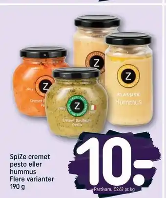 REMA 1000 Spize cremet pesto el. hummus tilbud