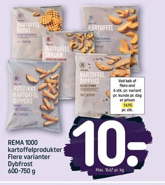 REMA 1000 Rema 1000 kartoffelprodukter tilbud