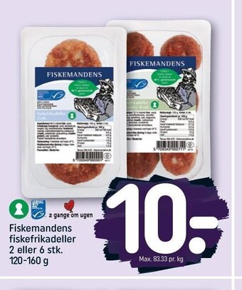 REMA 1000 Fiskemandens fiskefrikadeller 2 el. 6 stk. tilbud