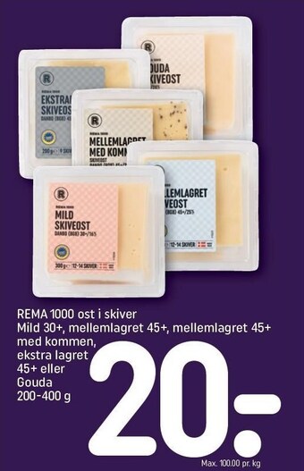 REMA 1000 Rema 1000 ost i skiver tilbud