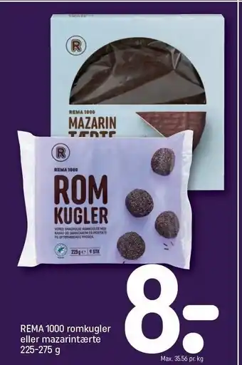 Rema 1000 romkugler el. mazarintærte