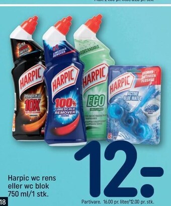 REMA 1000 Harpic wc rens el. wc blok tilbud
