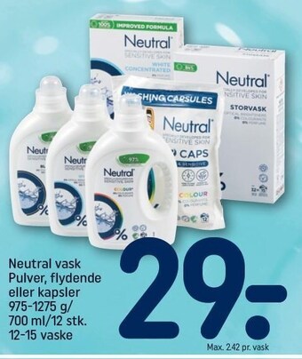 Neutral vask