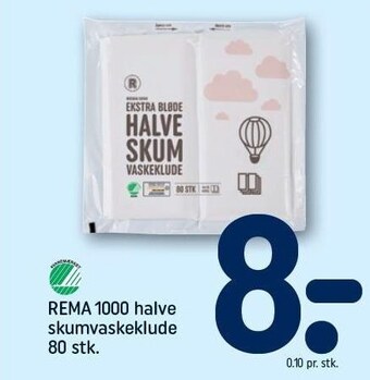 Halve skumvaskeklude