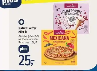Føtex Naturli' retter el. is tilbud