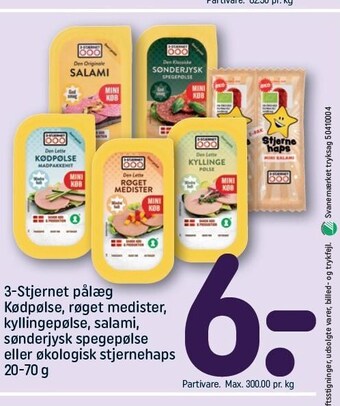 REMA 1000 3-stjernet pålæg tilbud